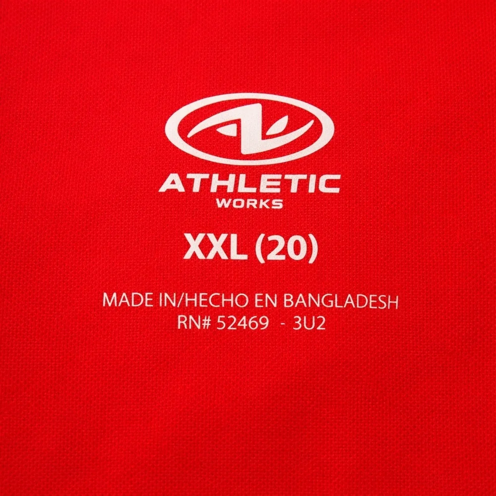 Athletic Works XXL (20) Bright Red Running Shorts DriWorks Moisture Wicking Pock - Picture 6 of 11